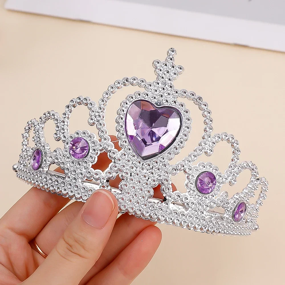 Girls Wedding Queen King Hairband Pink Tiaras Crowns Head Jewelry Accessories Women Hair Ornament Blue Birthday Crown Hairband