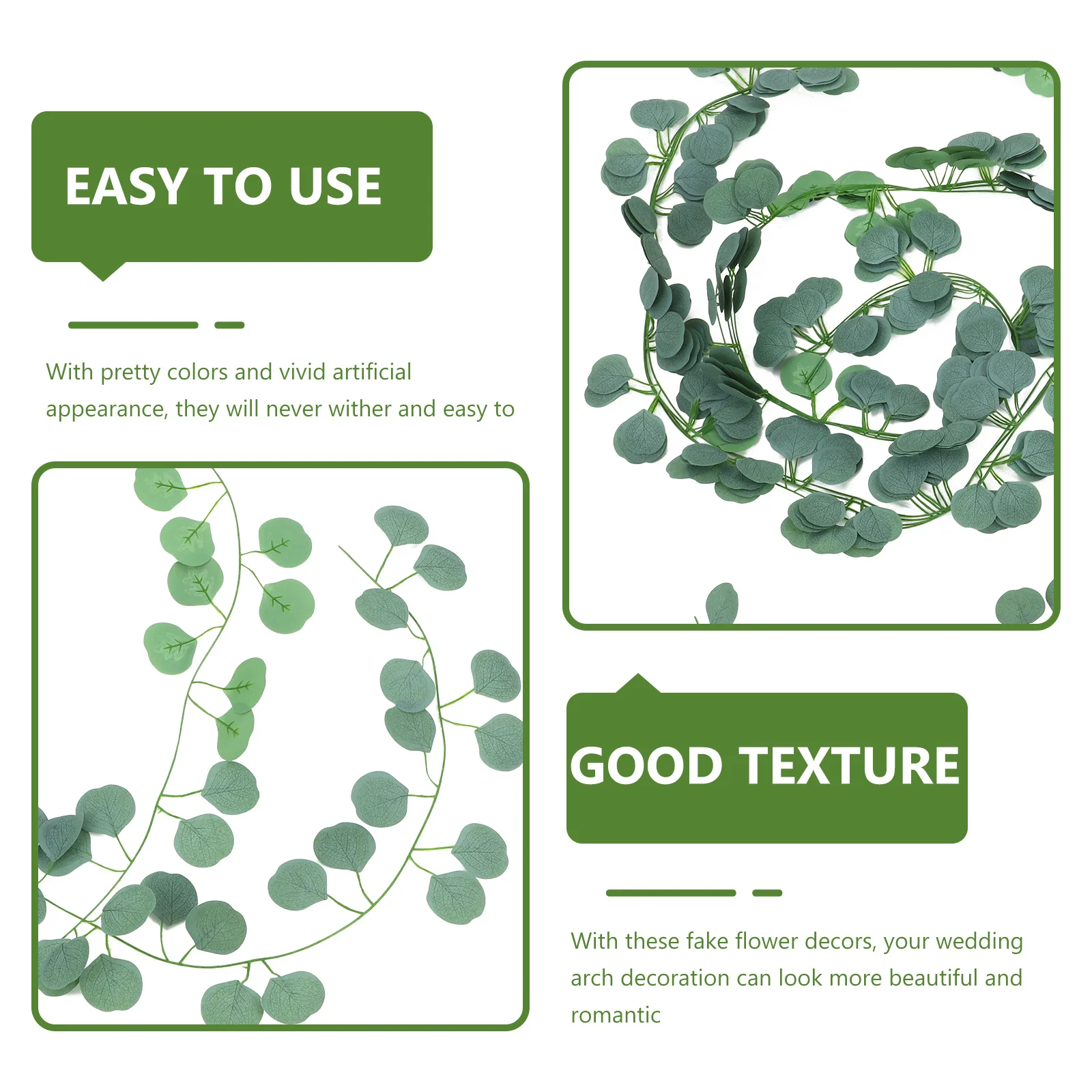 

5Pcs Artificial Eucalyptus Vine Greenery Hanging Decor for Wedding Festival Home Garden 120cm Length Fake Plant Rattan Adorn