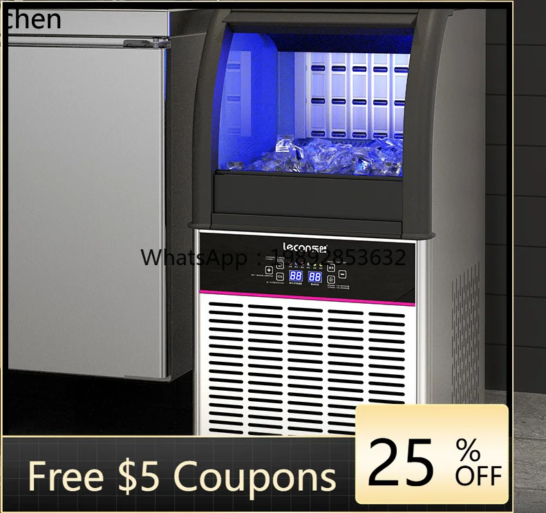 

ABB commercial ice machine solid ice cube machine, coffee milk tea shop bar KTV equipment