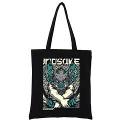 Inosuke-Sac fourre-tout graphique Demon Slayer pour femme, sacs à provisions College, sacs à main décontractés, fourre-tout à la mode