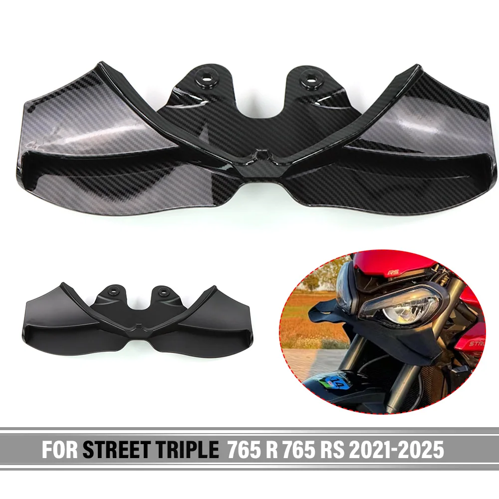 FOR STREET TRIPLE 765 2021-2026 2025 Motorcycle Front Wheel Beak Nose Cone Front Spoiler Kit Accessorie Winglet Aerodynamic Wing