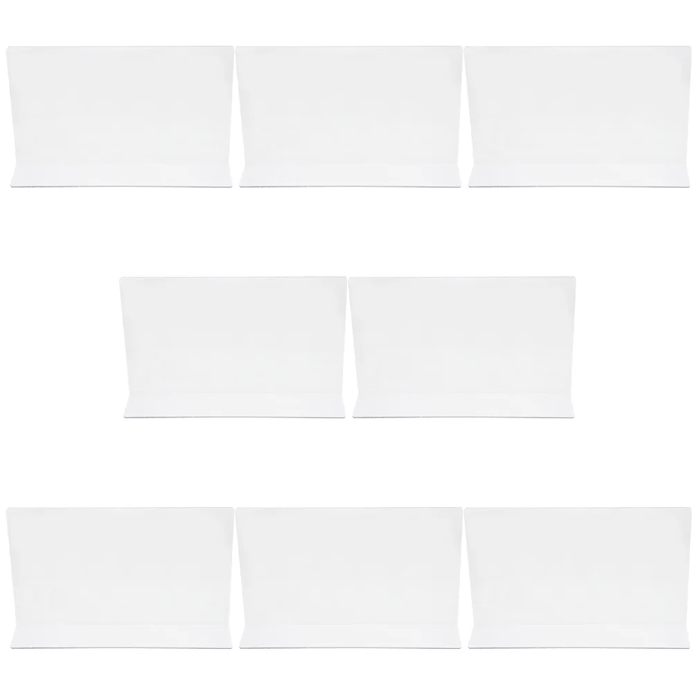 

8 pcs Shelf Dividers Clear PET L Shaped 28x3x6 Storage Organizers Closet Separators Wood Shelves Bookshelf Plastic
