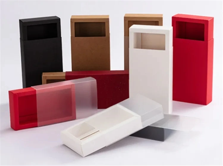 

10PCS Thick and Foldable Kraft Drawer Boxes - Flat-Fold Gift Box for Wedding, Jewelry, Valentines & Party Favors Birthday Gifts