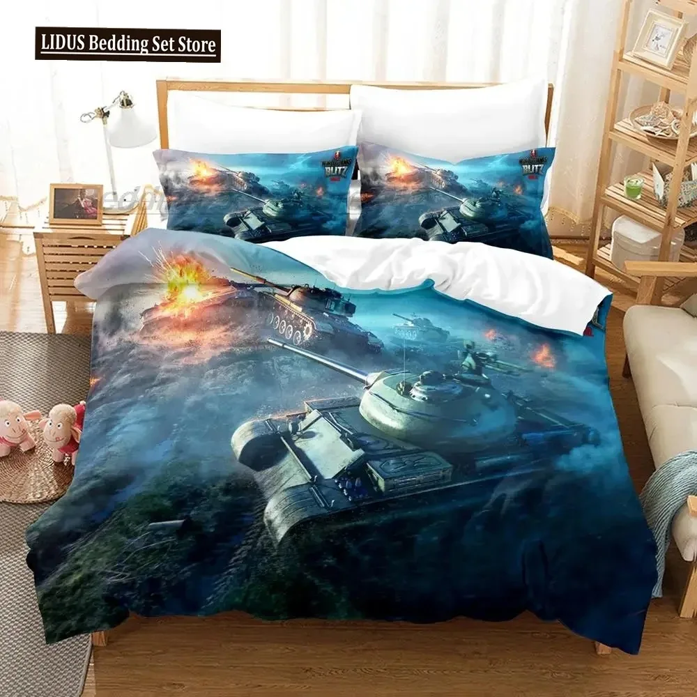 World Of Tanks Bedding Set Single Twin Full Queen King Size Bed Set Aldult Boys Bedroom Duvetcover Sets 3D Print Bed Sheet Set