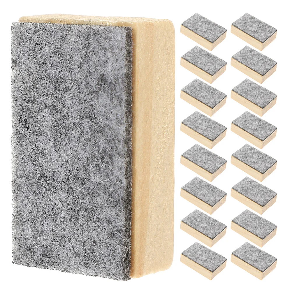 

24Pcs Small Felt Wood Chalkboard Eraser Portable Compact Blackboard Cleaner for Home School Office Classroom Use