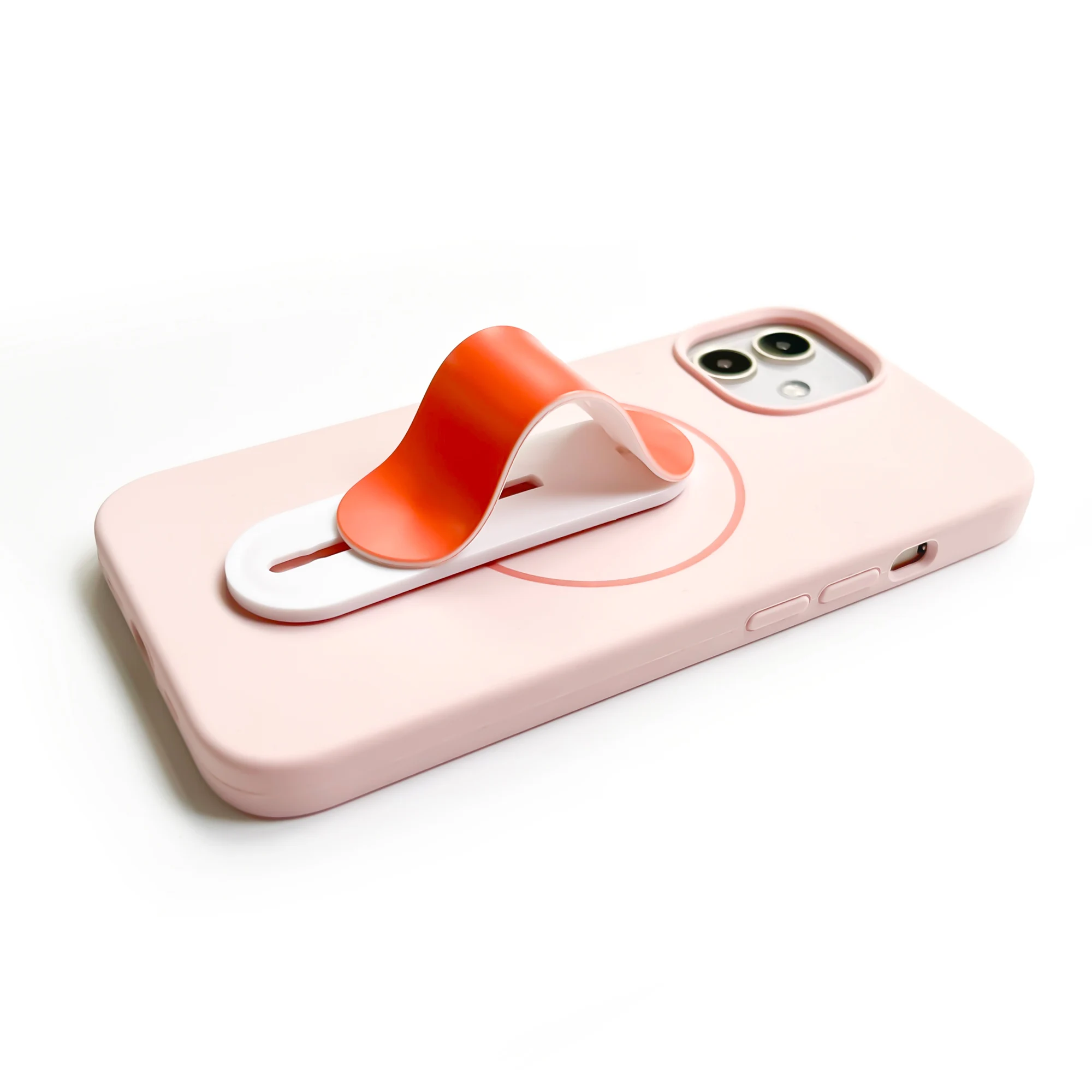 Einfacher Macaron-Einfarbiger Schlanker Push-Pull-Telefonhalter mit Rückseitiger Klebefläche, U-förmiger Desktop-Ständer, Anti-Rutsch-Fingerhalterung – Detail 3
