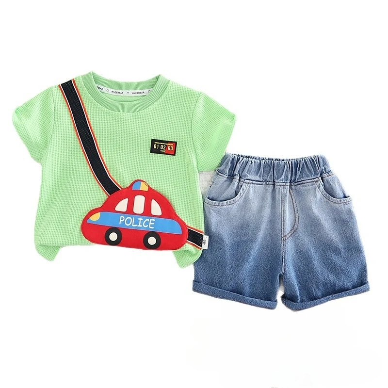 

New Summer Baby Clothes Suit Children Boys Short Sleeved T-Shirt Shorts 2Pcs/Sets Girls Clothing Infant Outfits Kids Tracksuits
