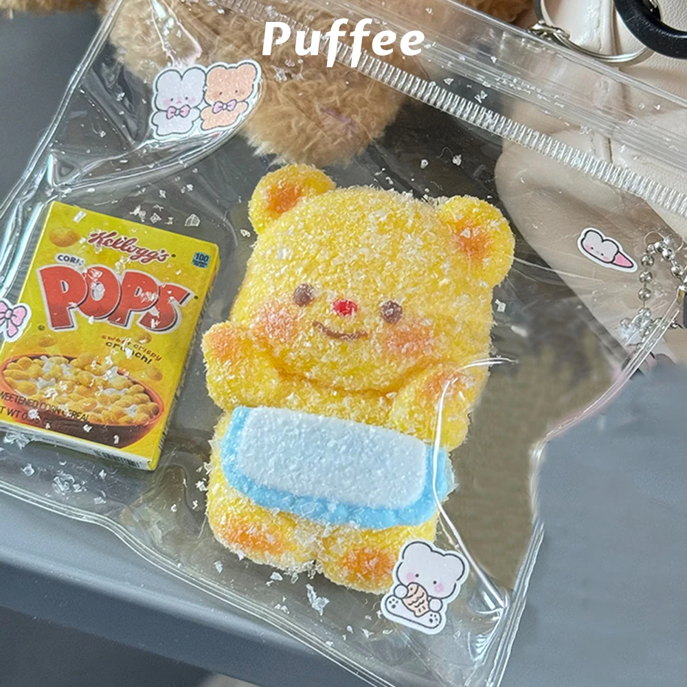 Butterbär-Squishy aus lebensmittelechtem Silikon, cremige weiche Textur, Stressabbau-Taba-Squishy-Spielzeug, langsamer Rückprall