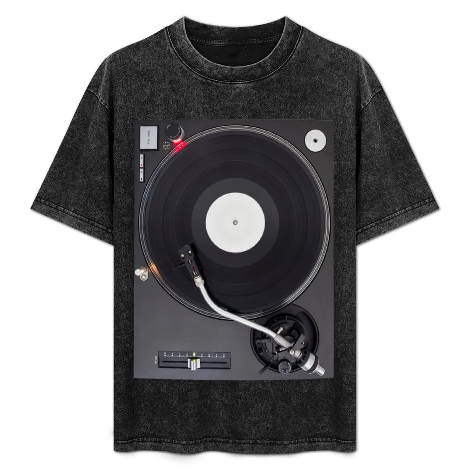 DJ Turntable, Playing Vinyl Record Photo T-Shirt kawaii clothes cute clothes heavyweight t shirts for men