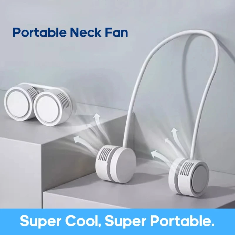 

Hanging Neck Fan Power ventilador Bladeless Neckband Fan Portable Mini Air Cooler USB Rechargeable Electric Fans