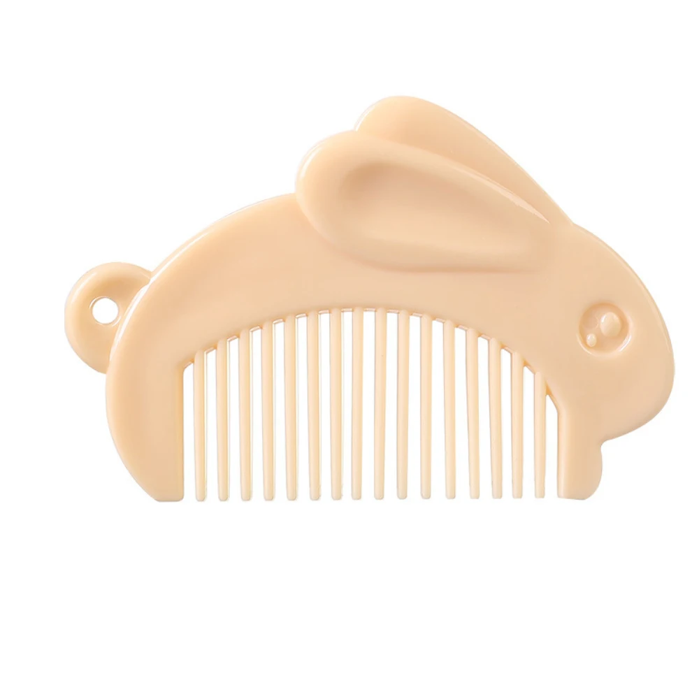 A Yutu Comb - Small comb Portable mini cute rabbit comb pendant Plastic student gifts Children's bangs hair comb