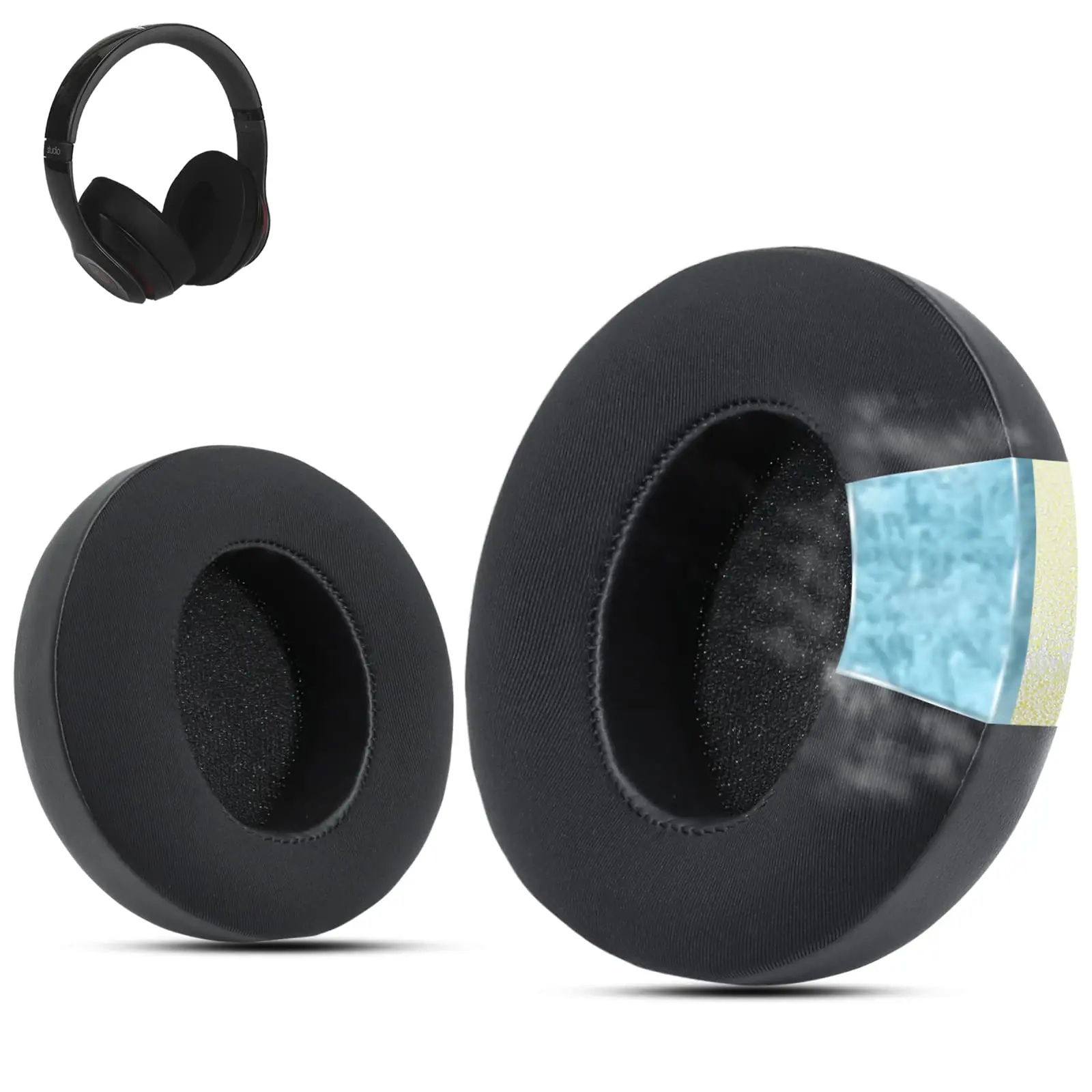 

Cooling-Gel Earpads for HyperX Headset,HyperX Clouds Ear Pads, fit HyperX Cloud ALPHA/1/2/WIRELESS/ALPHA/ALPHA S/CORE/Stinger