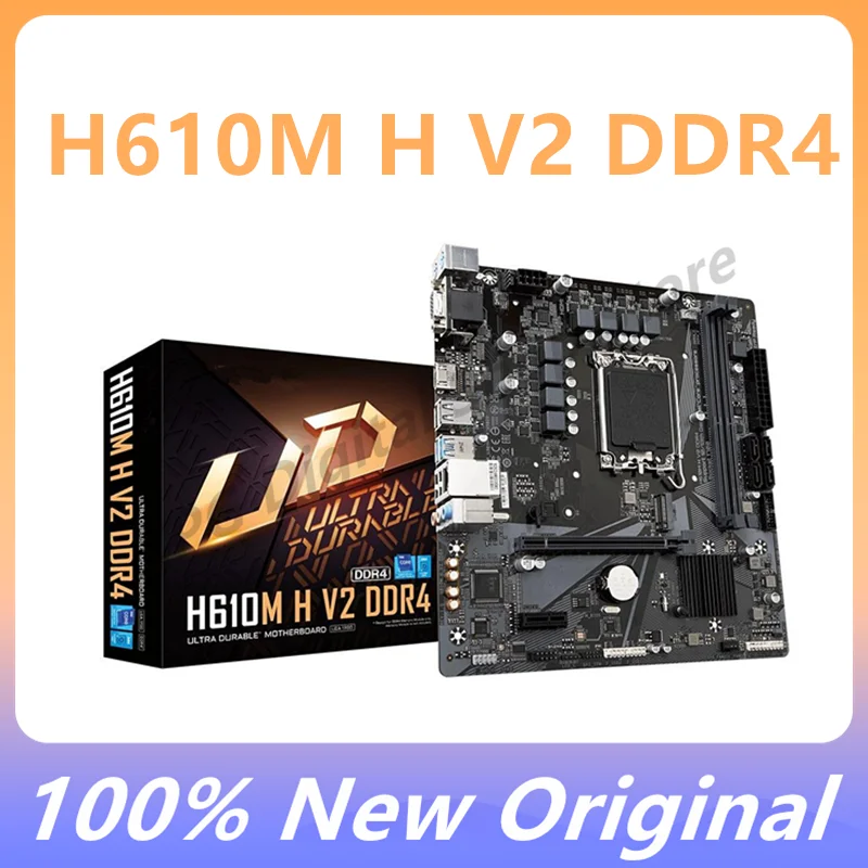 Brand new original H610M H V2 DDR4 Supports 12th/13th/14th Gen CPUs LGA1700 socket, DDR4 dual channel Includes M.2, HDMI/VGA