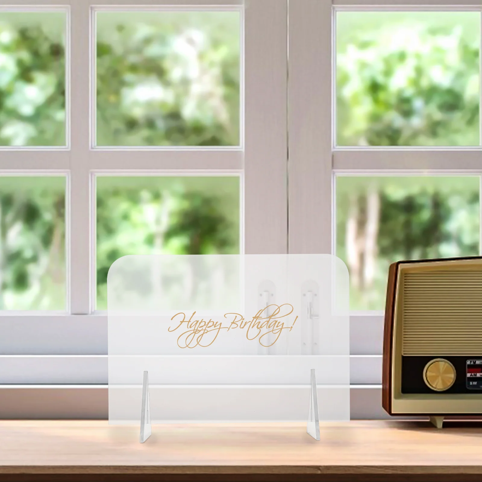 2 stücke Transparente Acryl Hinweis Boards Desktop Klar Nachricht Boards Für Home Office Hochzeit Wiederverwendbare Schreibtafel Display Zeichen