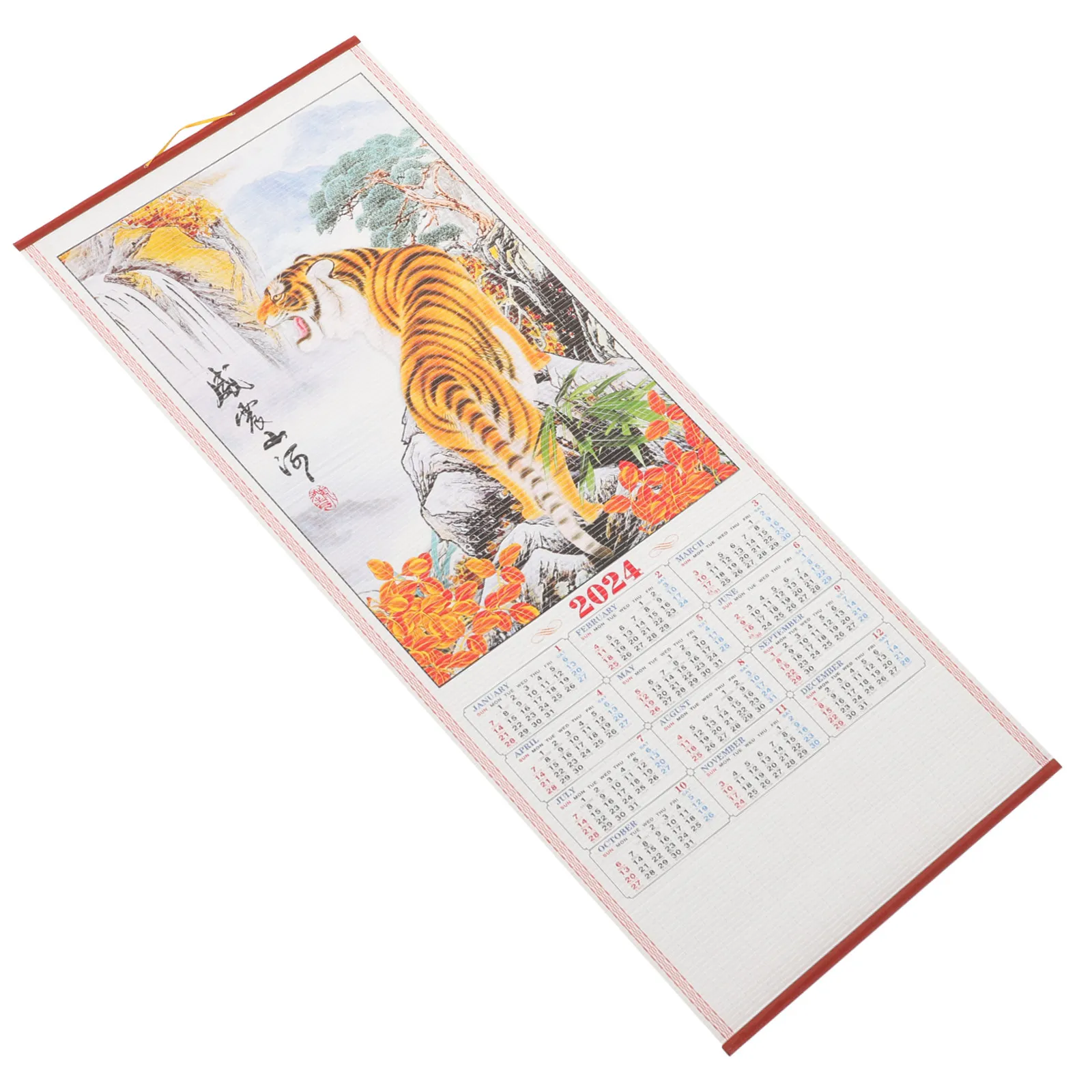 

2024 Decorative Hanging Wall Calendar Thick Paper Lunar Calendar Tearable Year of Dragon Chinese Chinese New Year of The Dragon