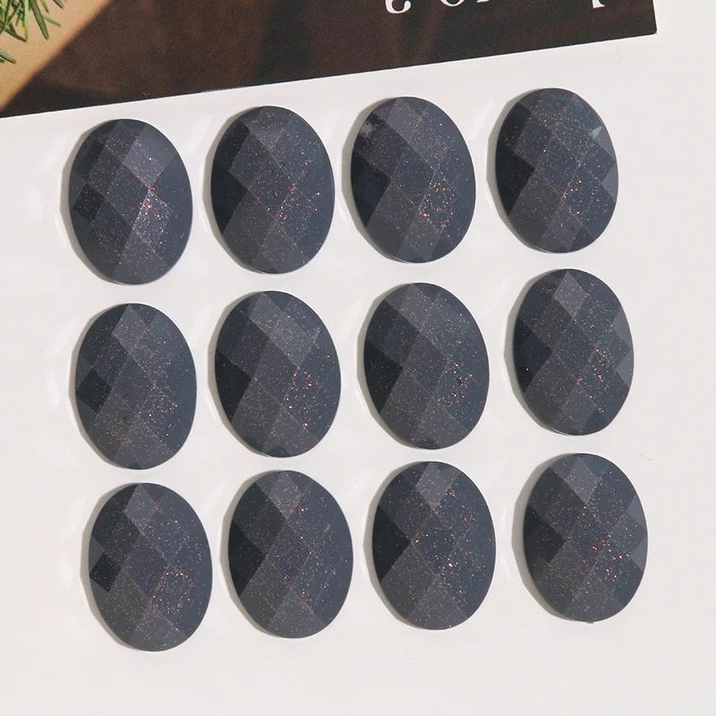 

Wholesale 100pcs/lot color print geometry ovals shape resin cabochon beads diy jewelry garment hair accessory