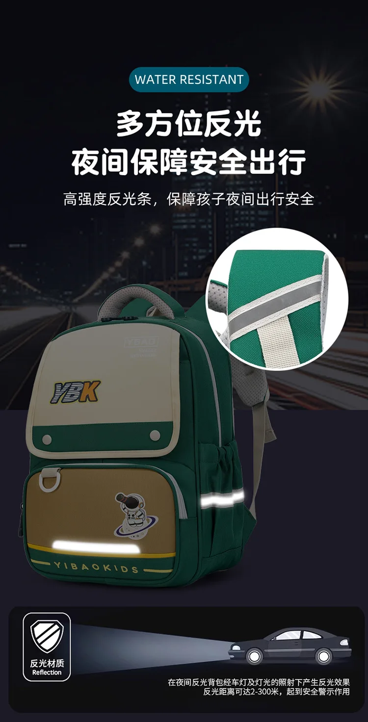 school bag Kids backpack water proof Preschool Ages 6-18 Spine protection Reduce the burden Large capacity
