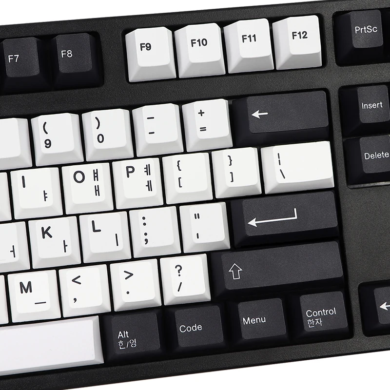 Imagem -03 - Teclado Mecânico Keycap 137 Teclas Preto Branco Russo Coreano Perfil Cereja Pbt Sublimação de Corante Interruptor mx