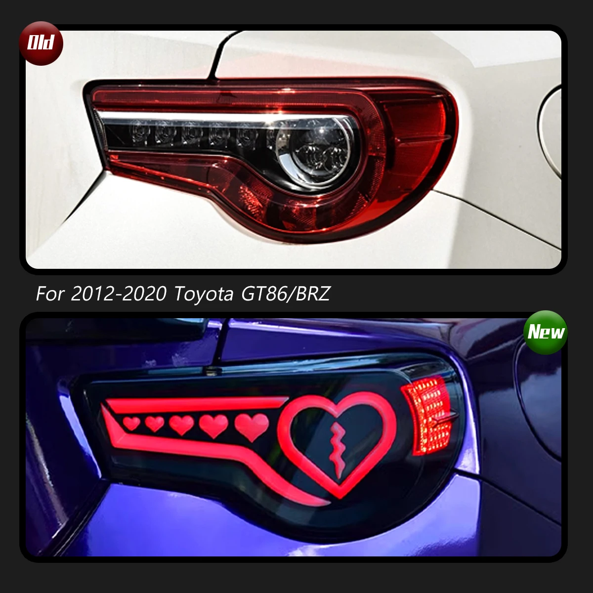نوع أضواء السيارة لتويوتا GT86/BRZ الضوء الخلفي 2012-2020 LED Projetor الذيل مصباح النهار تشغيل ضوء اكسسوارات السيارات