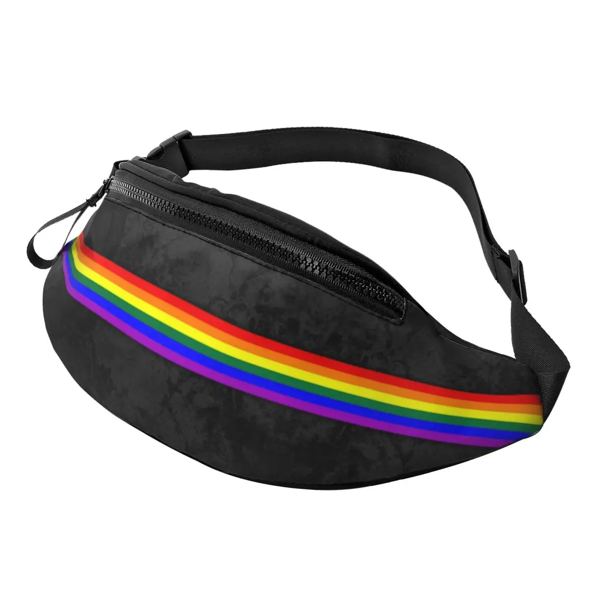 

Потертая поясная сумка в полоску с флагом ЛГБТК для женщин и мужчин, ЛГБТ-гей-лесбиянка, поясная сумка через плечо, дорожная сумка для телефона, сумка для денег