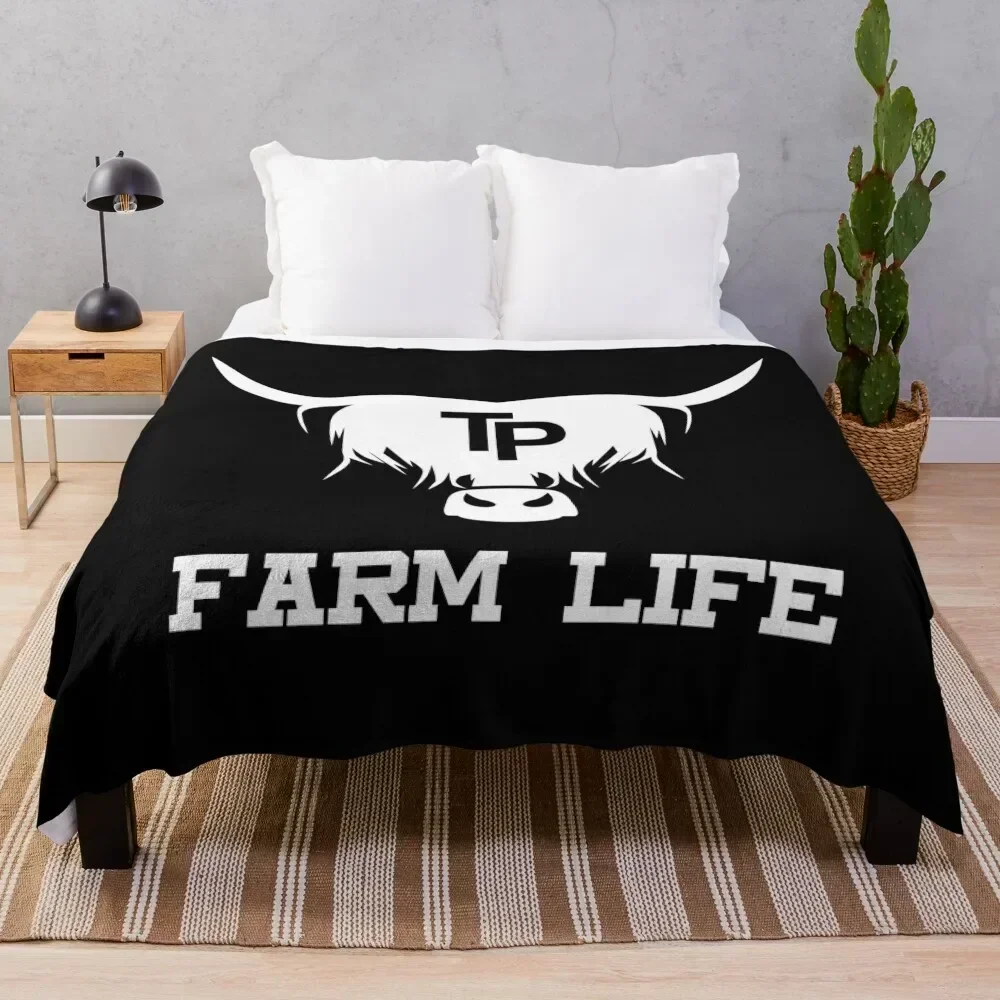 

Tom Pemberton Merch Farm Life Logo Throw Blanket