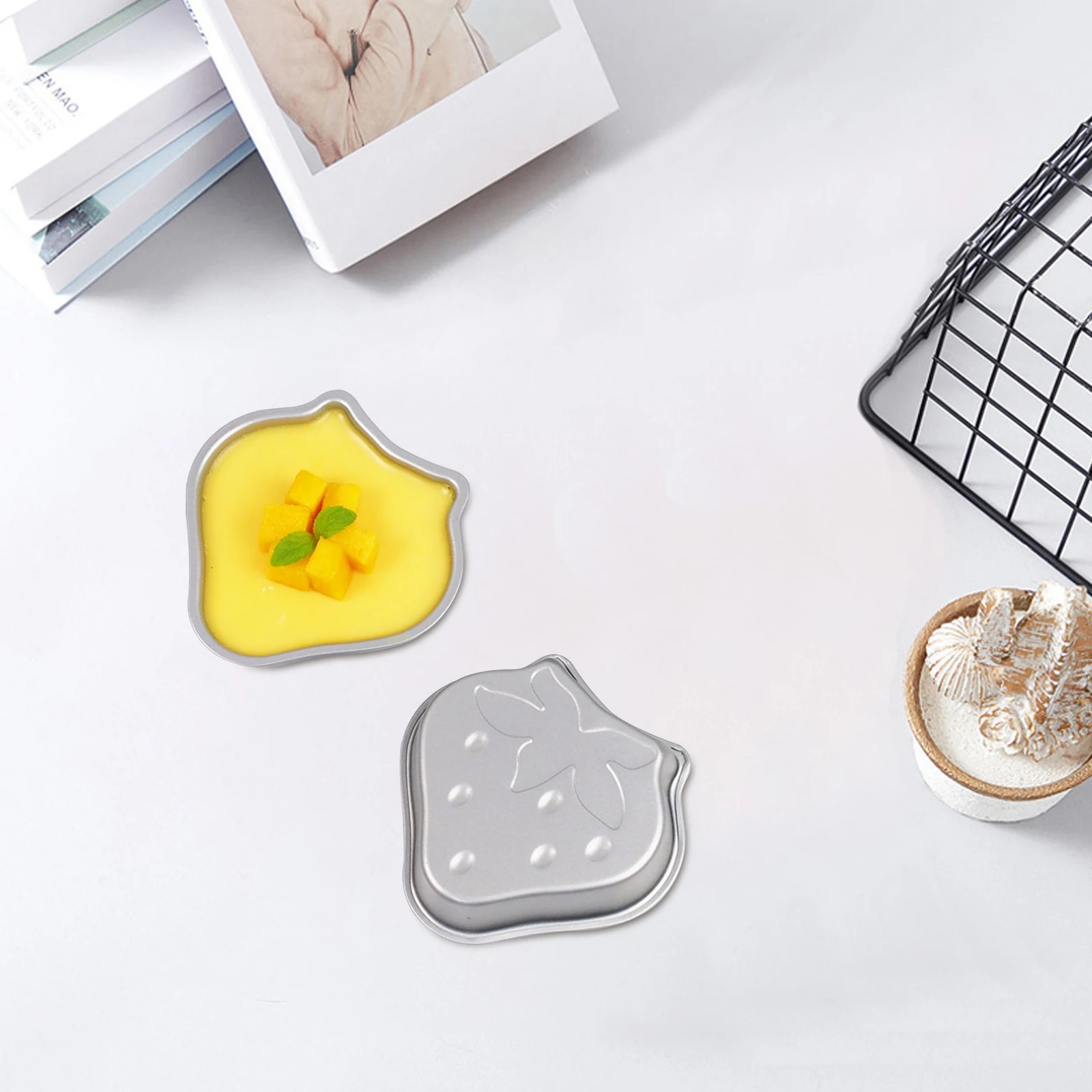 

2pcs Cake Mold Baking Tray Round Shape Silicone Kitchen Form Bread Cakes Pastry NonStick Safe High Temp Easy Clean Home