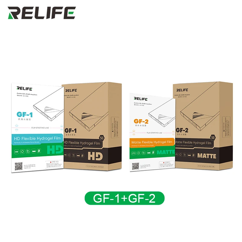 

50PCS RELIFE GF-1 GF-2 HD,Matte Hydrogel Film Protecting the Phone Screen for front/back Film of Mobile Phones