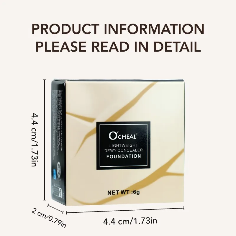 1PC high coverage waterproof oil control long-lasting concealer, suitable for all skin types, to create a perfect makeup