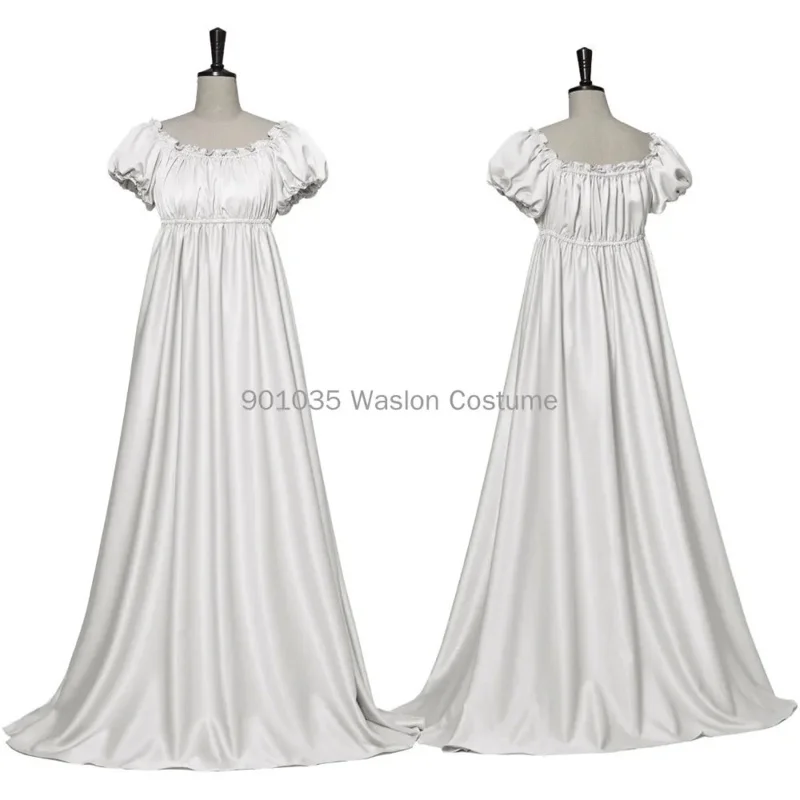 Bridgerton Daphne Dress Victorian Fancy Gown Regency Era Ball Gown Vintage High Waistline Jane Austen Dress Cosplay Costume XR35