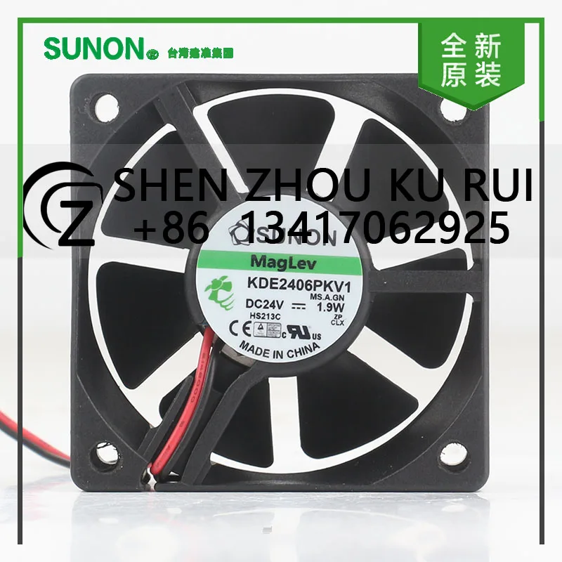 

Original Sunon 5V 12V 48V DC24V 1.9W AC EC 6020 60X60X20MM 6CM magnetic suspension chassis Silent 2-wire KDE2406PKV1 cooling fan