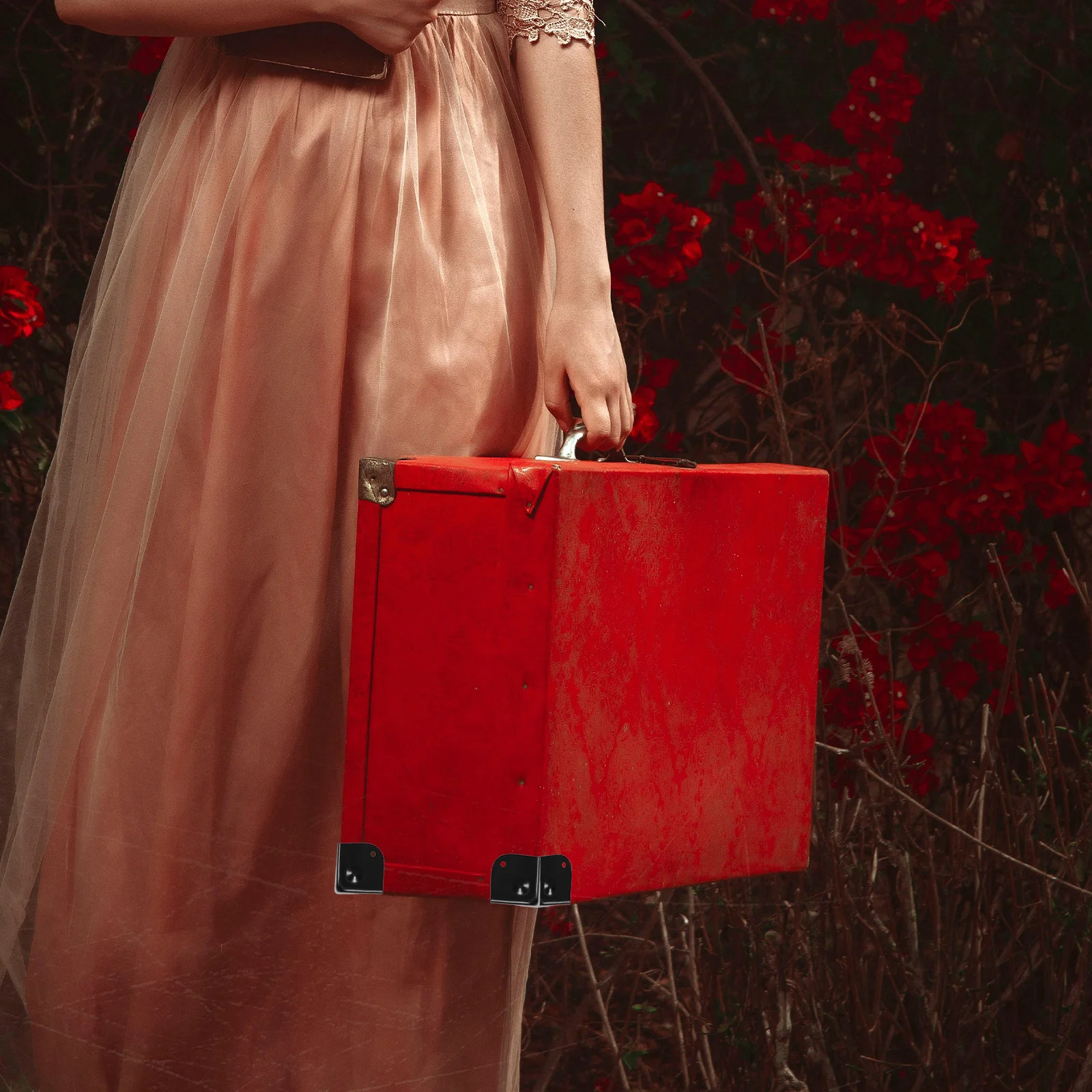 

6pcs Corner Protectors Silver Metal Edge Guards For Luggage Speakers Furniture Table Cabinet Box Wall Baseboard Decorative