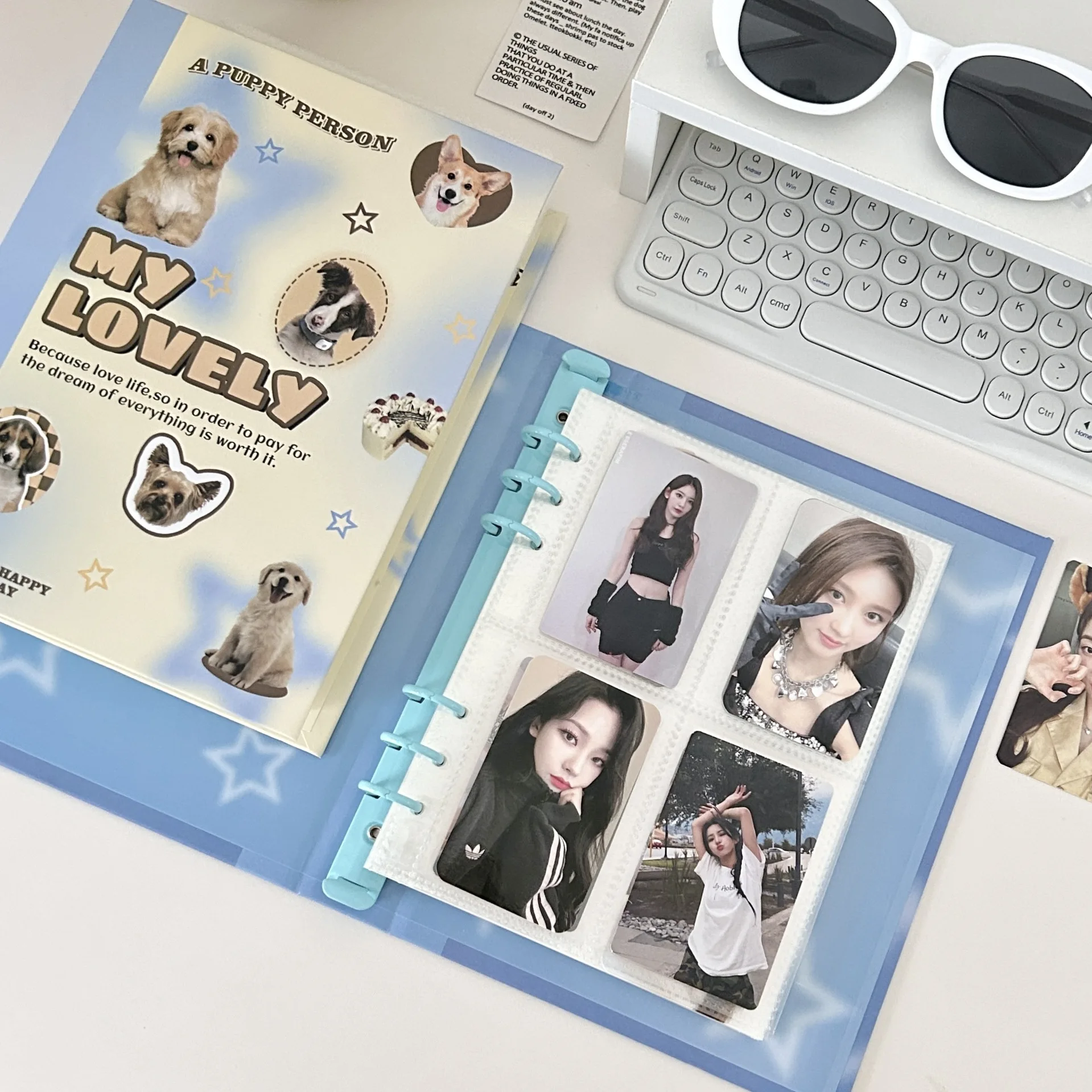 MINKYS-carpeta para sesión fotográfica Kawaii Retro A5 Kpop, tarjetas fotográficas para coleccionar libros, álbum de almacenamiento, cuaderno de