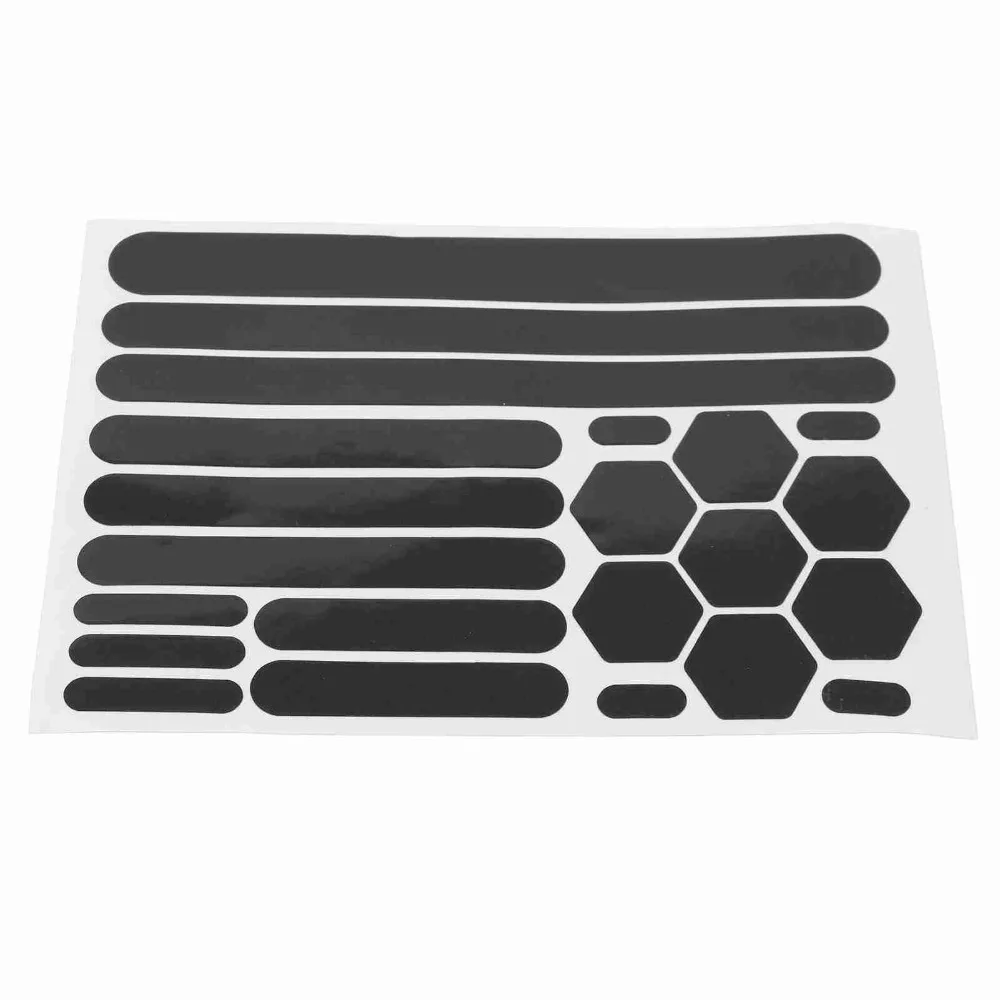 

10Sheet Waterproof Bike Reflective Sticker High Visibility Soft Bendable Reflective Helmet Stickers Black Strong Adhesion