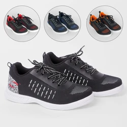 Women Men Breathable Weave Bowling Shoes Unisex Skidproof Indoor Sneakers Beginner Lace-up Athletic Shoes Training Footwear