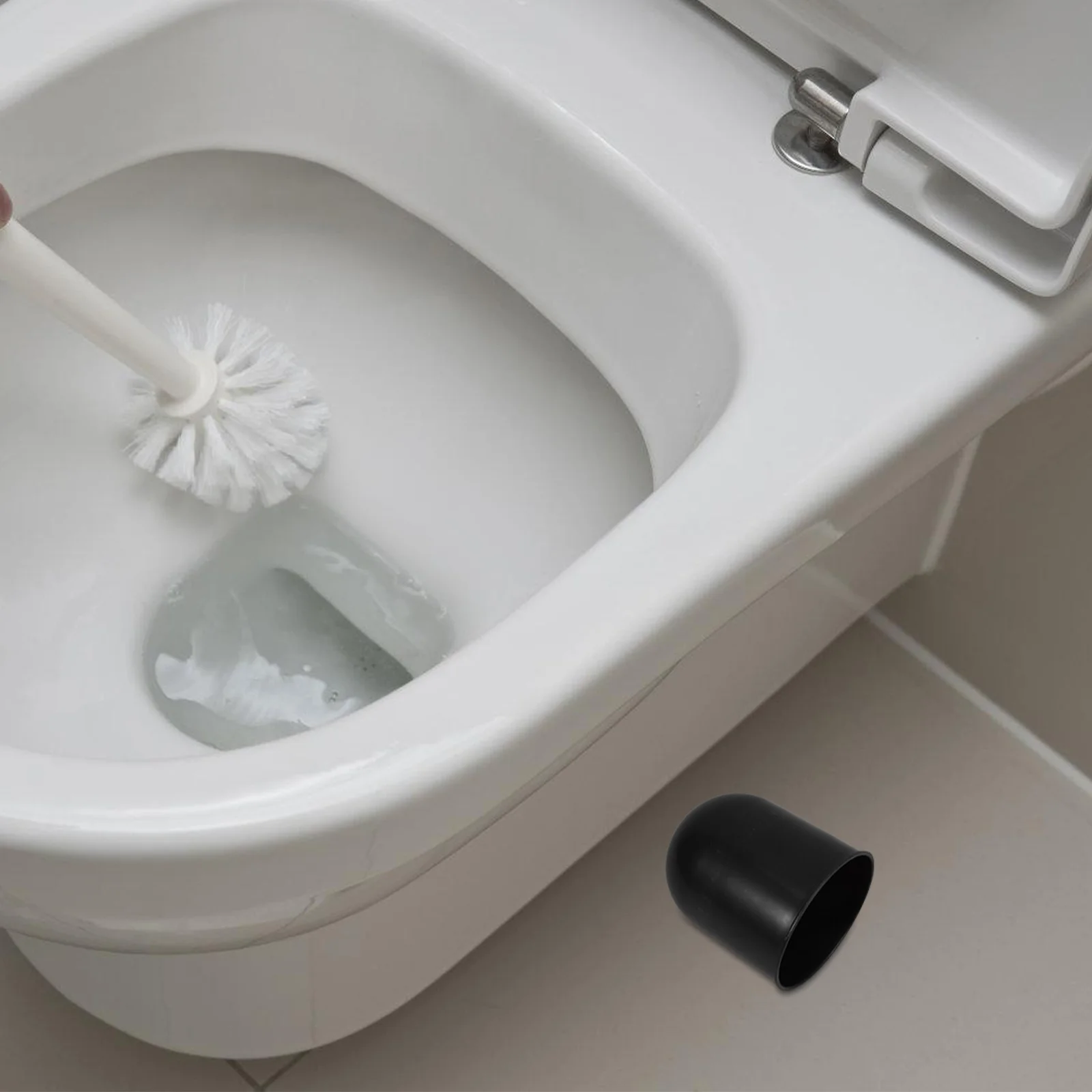 

2Pcs Toilet Bowl Cup Plastic Base ABS Anti-Splash Holder Bathroom Cleaning Tool Hotel Home Use Toilet Supplies