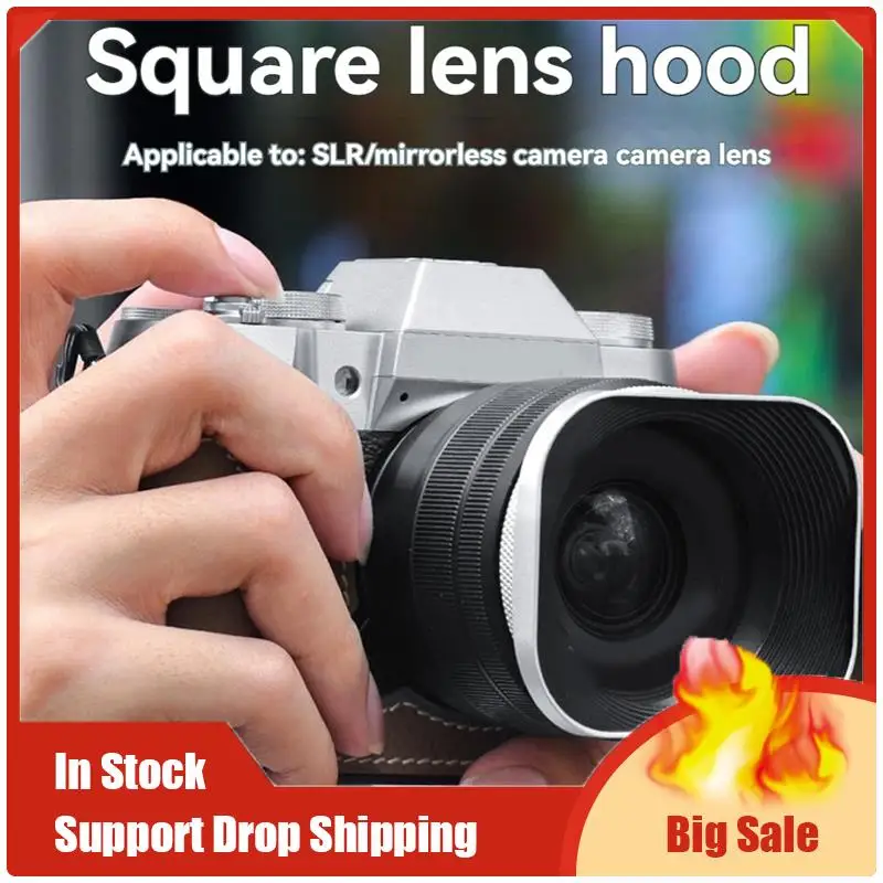최고 거래 DSLR 카메라 사진 액세서리 용 사각형 미러리스 카메라 렌즈 후드 52Mm 렌즈 후드