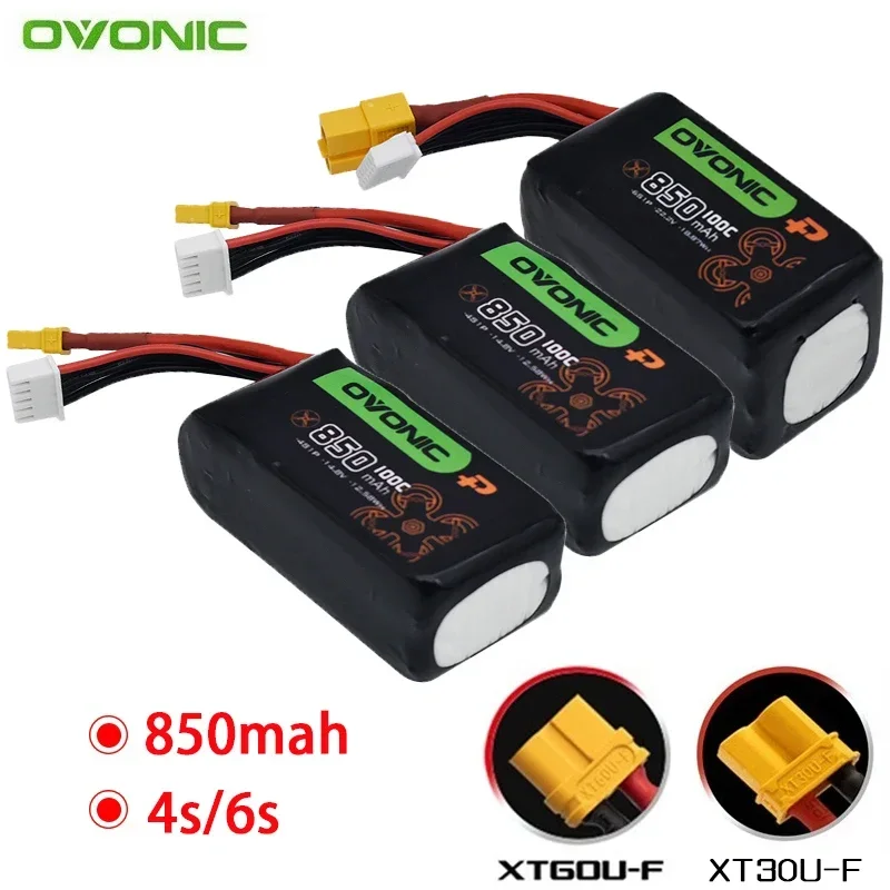 

NEW 14.8V/22.2V 850mAh 100C LiPo Battery For RC Helicopter Quadcopter FPV Racing Drone Parts With XT30/XT60 Plug 4s/6s Battery