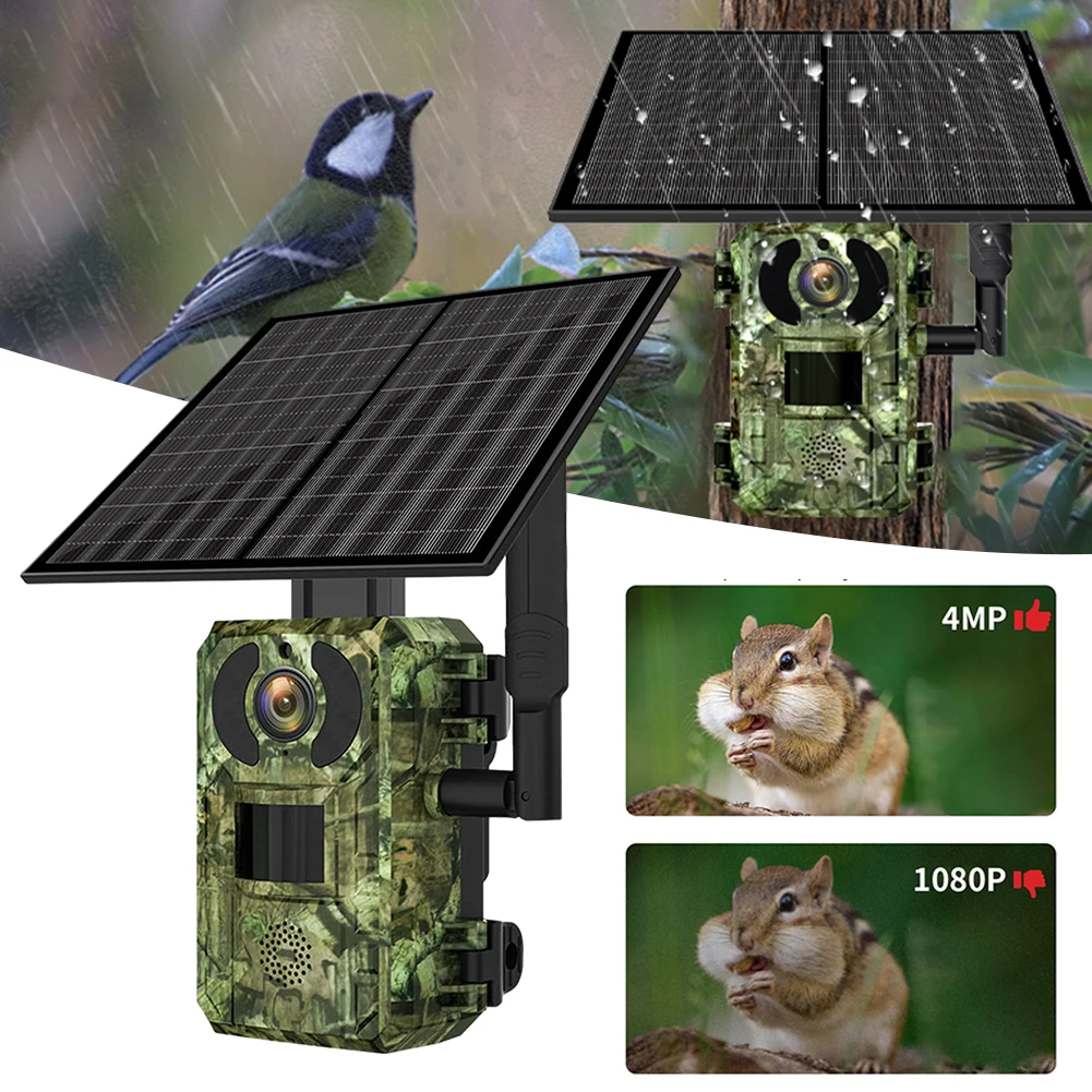 Solar Smart Camera With Camouflage Design Multifunctional Remote Monitoring Camera For Outdoor Indoor