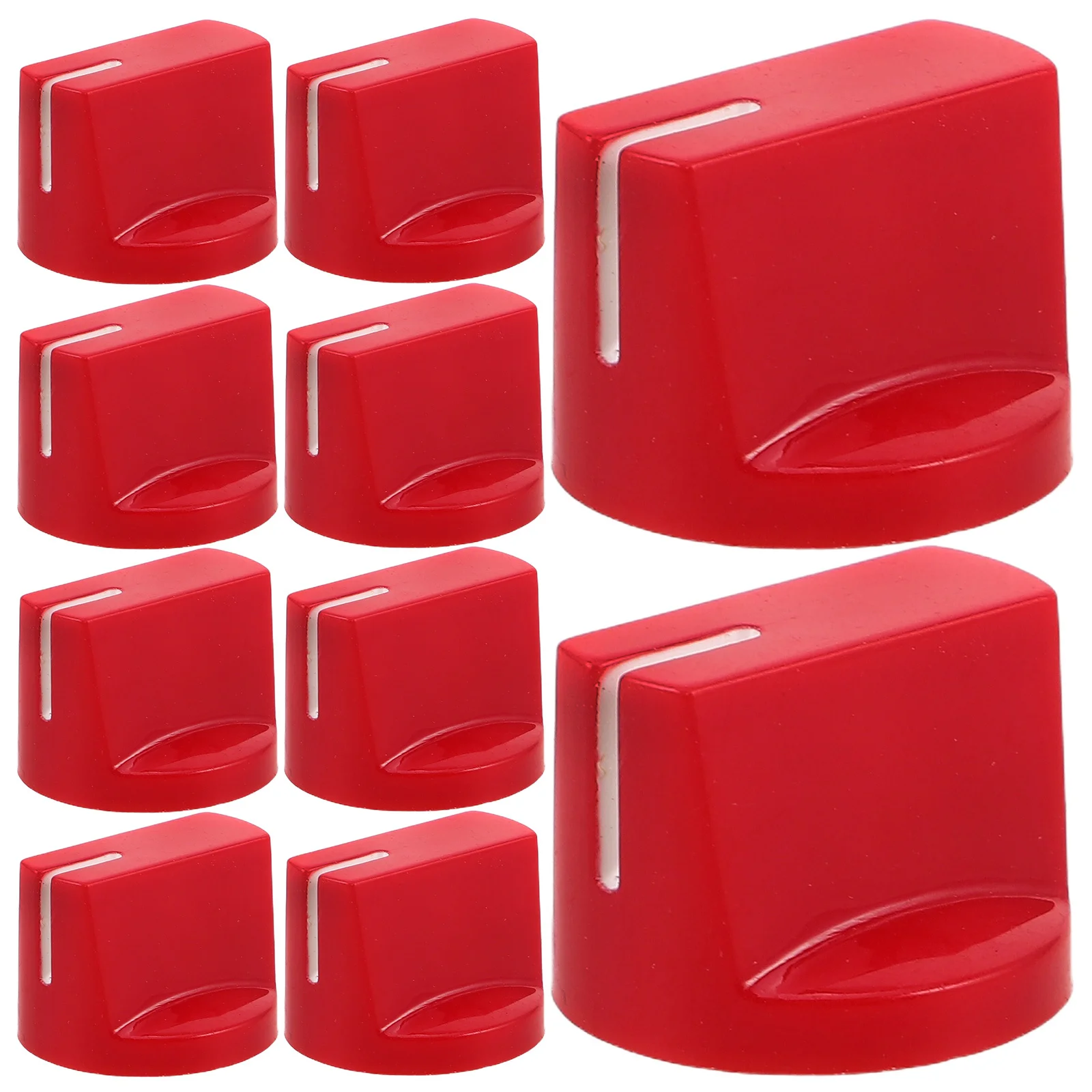 

12Pcs Red Potentiometer Control Knobs 6.35mm Round Hole Rotary Volume Caps for Electric Guitar Bass Amplifier Replacement Parts