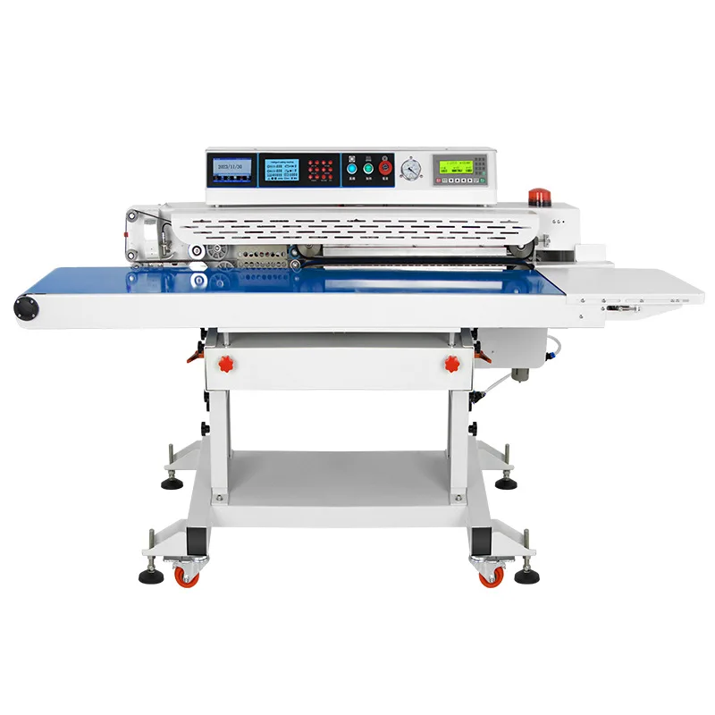 Commercial large horizontal continuous vacuum filling nitrogen sealing and coding integrated intelligent industrial food sealing