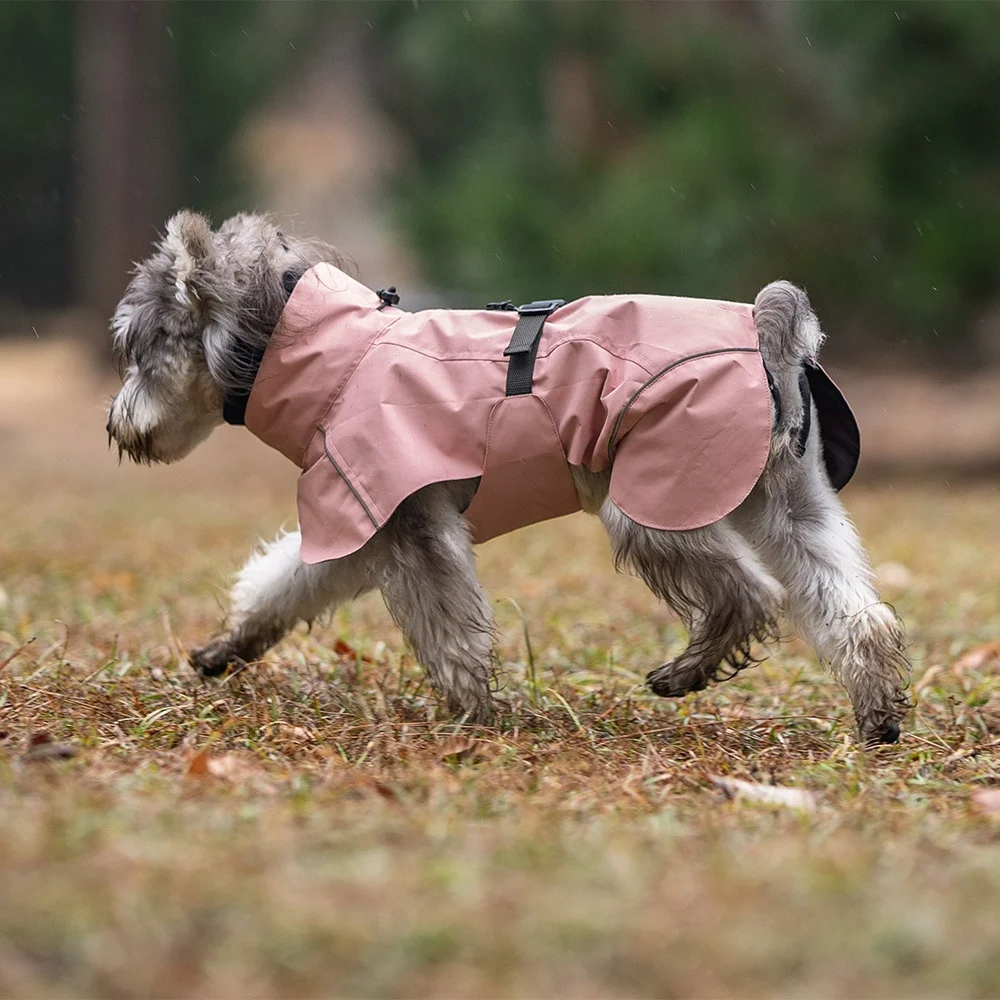 

Wonderful Outdoor Small Dog Double-Cape Raincoat - Outdoor Waterproof Reflective Dog Rain Jacket with Calming Hood