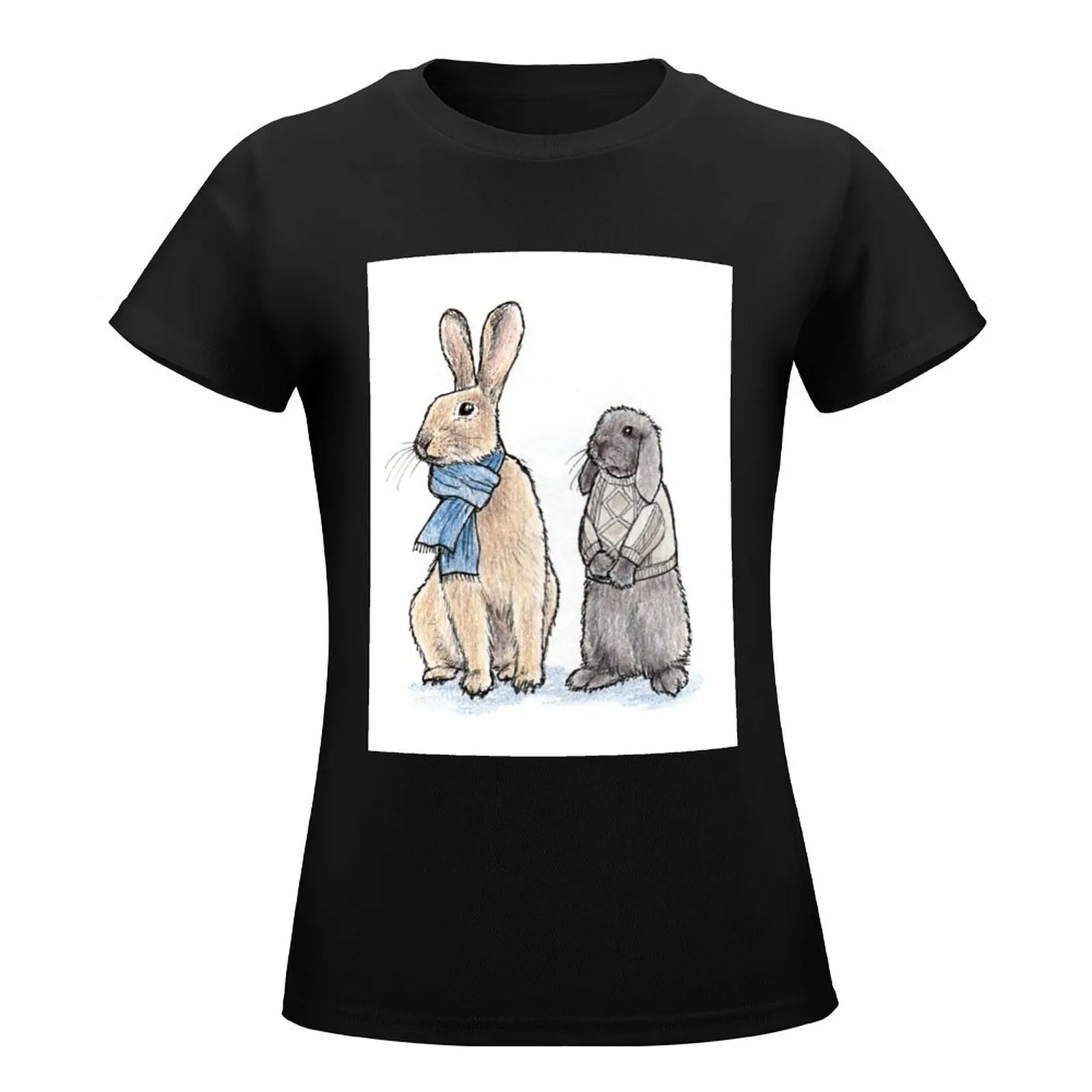 Bunnies T-Shirt tees tops cat shirts for Women