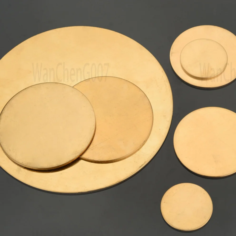 

H62 Copper Disc Round Plate Sheet Brass Copper Disc Round Plate Sheet Copper Sheet Plate Gasket Parts Customized Processing DIY