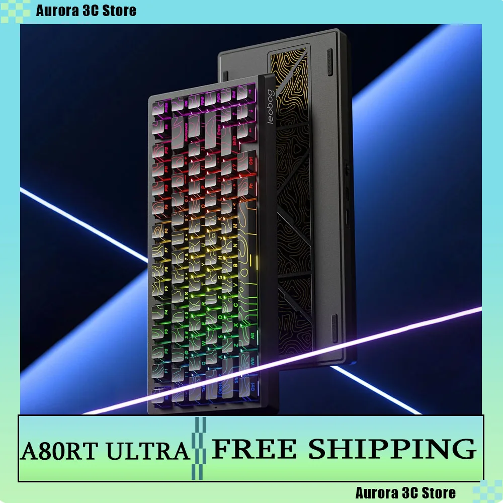 

LEOBOG A80RT ультрамагнитная клавиатура, проводная/беспроводная, 8 кГц, 0,01 ммRT, с возможностью горячей замены, механическая клавиатура для киберспортивных игр, по индивидуальному заказу для FPS