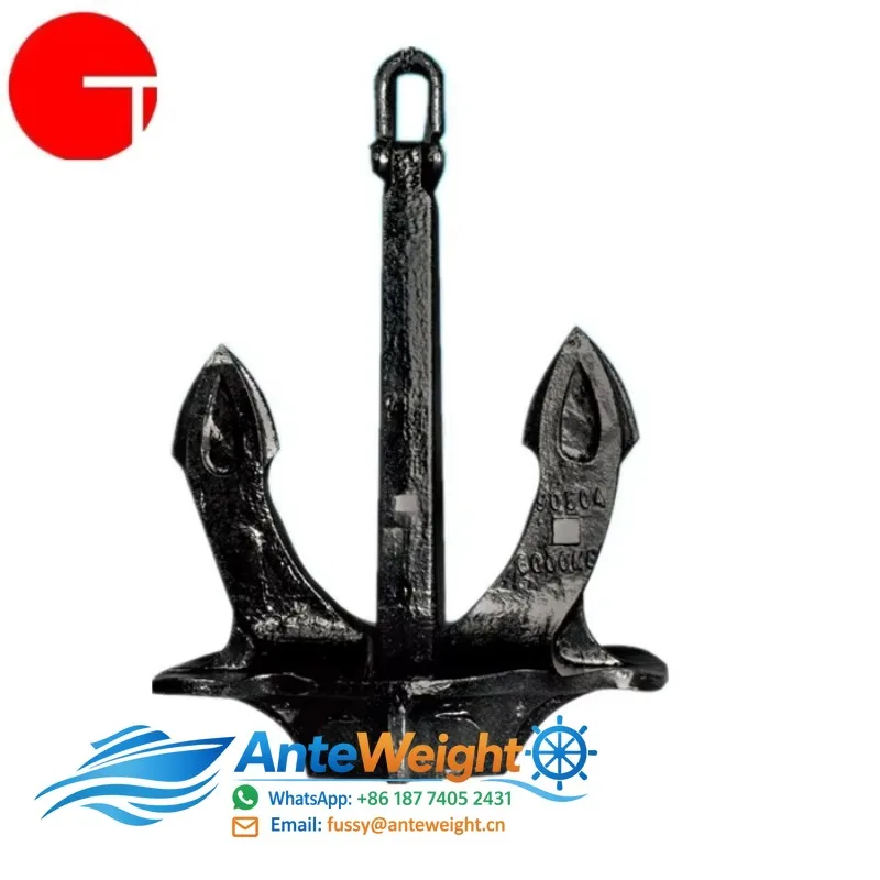 Marine Stockless US Navy Admiralty Type Hot Dip Galvanized Finish ABS/DNV Certified Ship Anchor