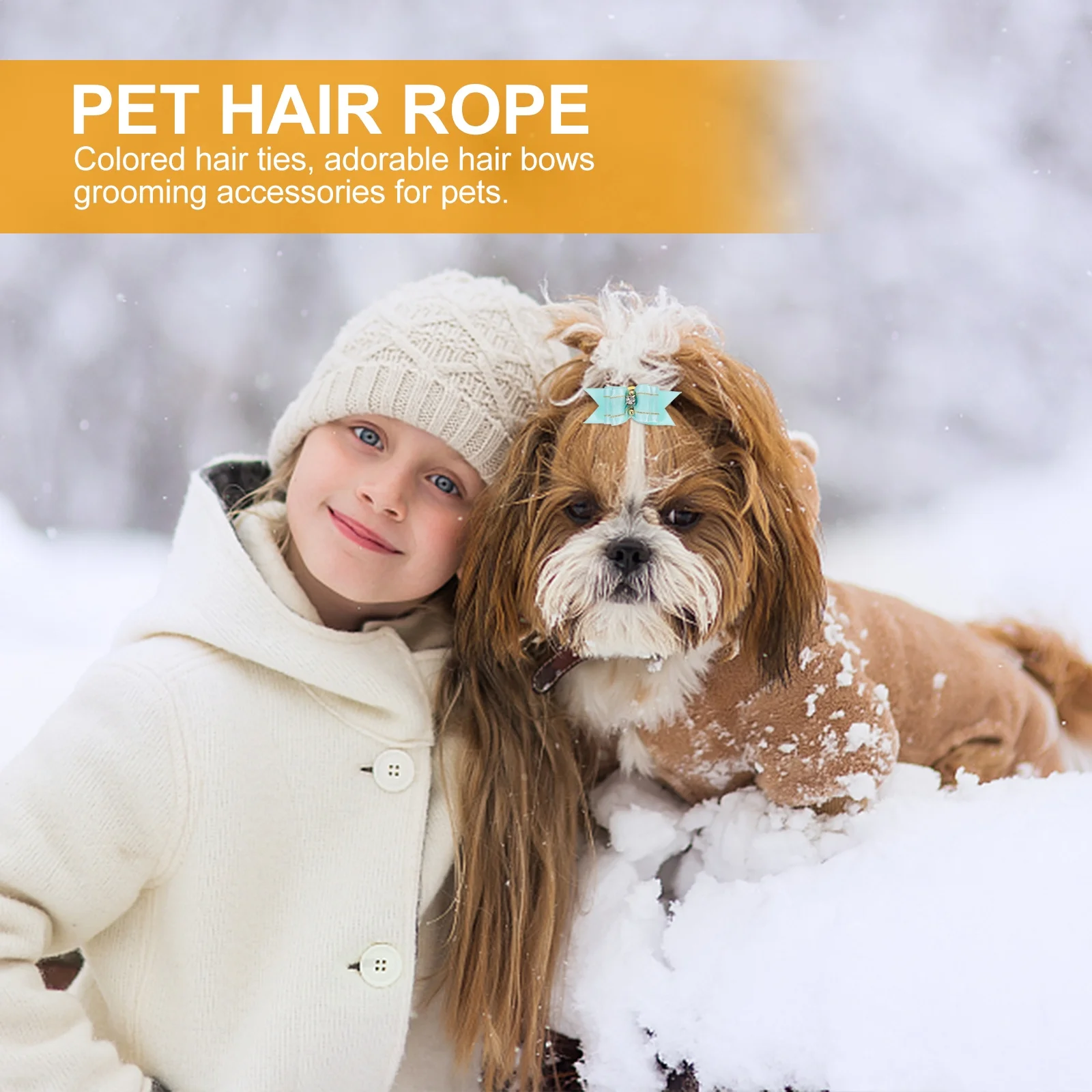 

10Pcs Pet Hair Bow Tie Exquisite Colored Puppy Hair Rope Stylish Accessories for Dogs Puppies Pet Supplies Dog Headdress