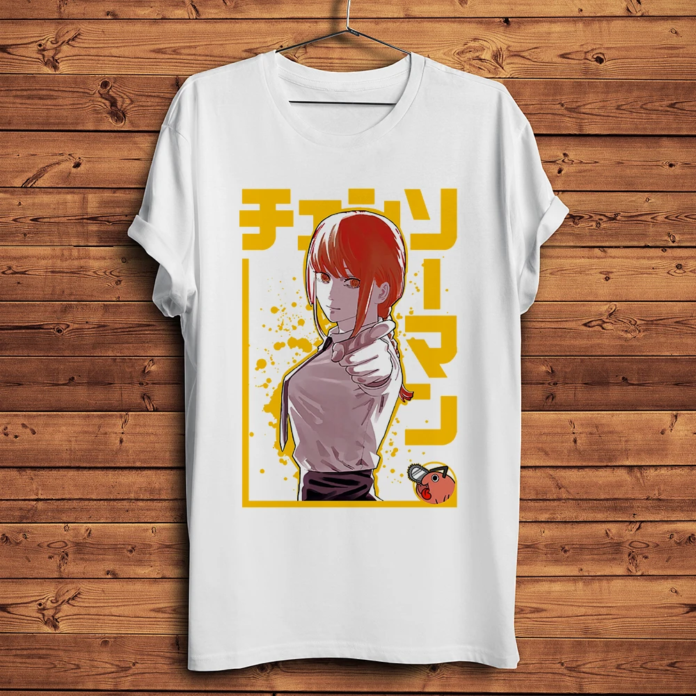 Chainsawman Makima funny manga tshirt homme short sleeve t shirt men unisex anime streetwear t-shirt