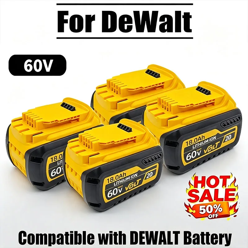 Compatible Replacement Battery For DeWalt 20V/60V 12Ah Lithium Battery Fit DCB200 DCB203 DCB204 DCB205 DCB206 Power Tools
