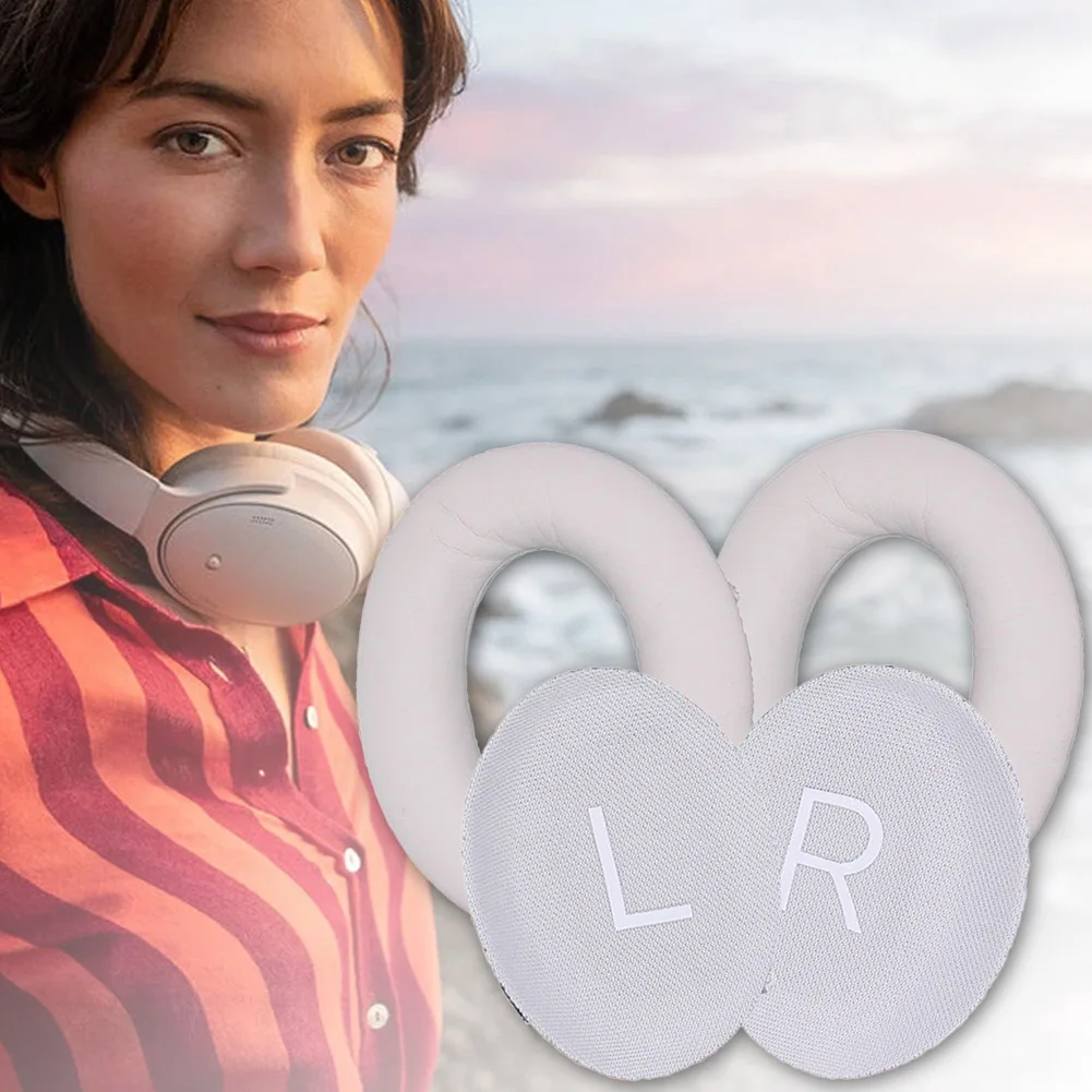 Headset-Schutzhülle, Protein-Leder, Ersatz-Kopfhörerpolster, Ersatz-Ohrpolster für Bose QuietComfort 45 Kopfhörer