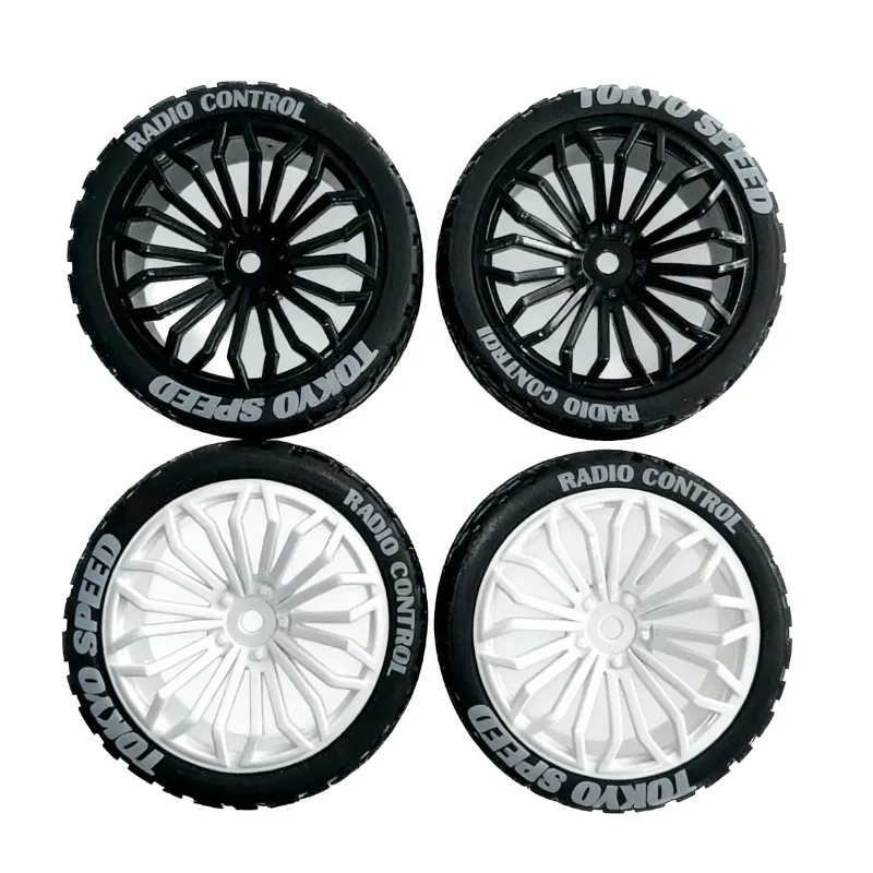 

4pcs Rubber Tire Wheel Tyre for Tamiya XV01 XV02 TT01 TT02 PTG-2 WRC Hyundai i20 1/10 RC Rally Racing Car Upgrade Parts
